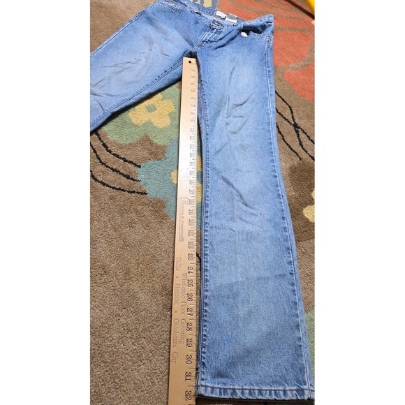 Vtg Calvin Klein Sport Jeans Mid Rise Distressed Straight Leg Size 6 Long Y2K 90 - Picture 9 of 9